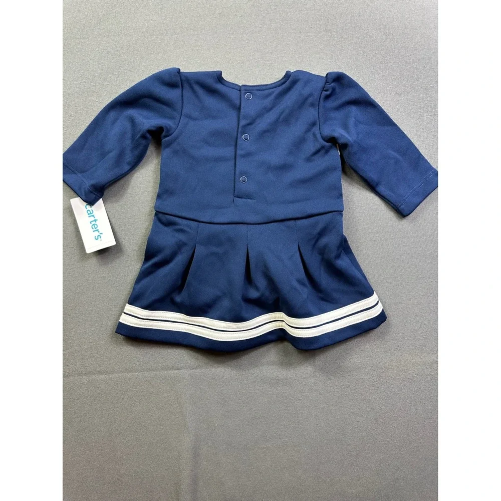 Carters‎ Baby Girl Cheerleader Dress Navy White Daddys MVP 3-6M 1J352610 New